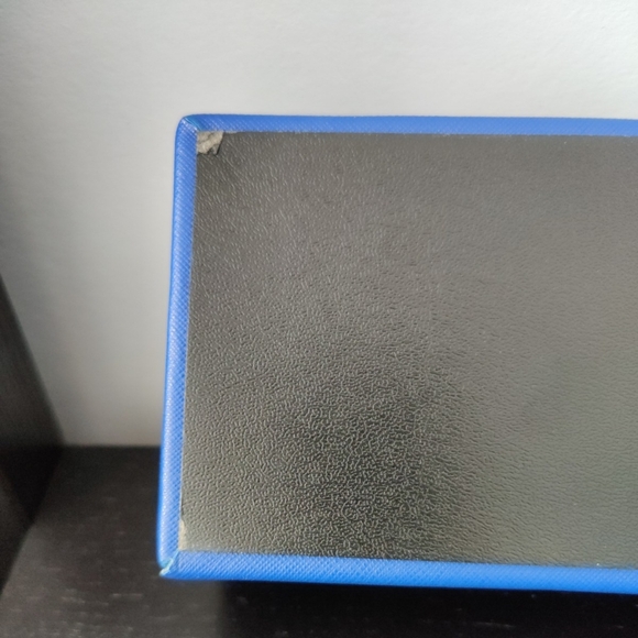 WOLF heritage Safe Deposit Jewelry Organizer Box With Compartment and Lock Blue - Picture 11 of 16